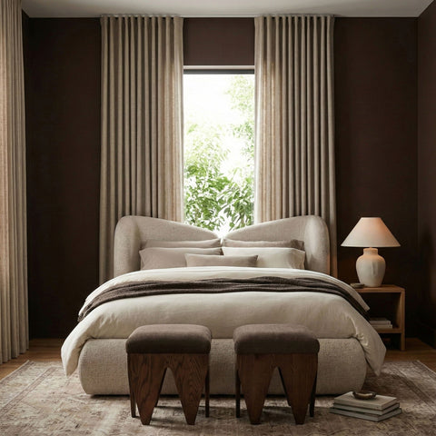 Altair Velour Fur Fabric Upholstered Bench
