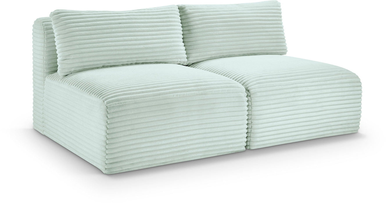 Shaggy 62" Corduroy Performance Fabric Upholstered Modular Loveseat