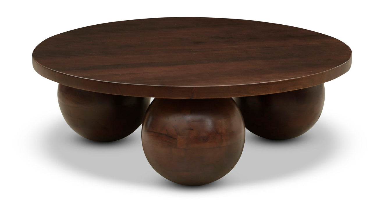 Spherical Acacia Wood Coffee Table