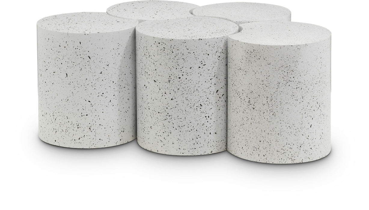 Dimple Terrazzo Pattern Iron Nesting 5pc. Modular Coffee Table