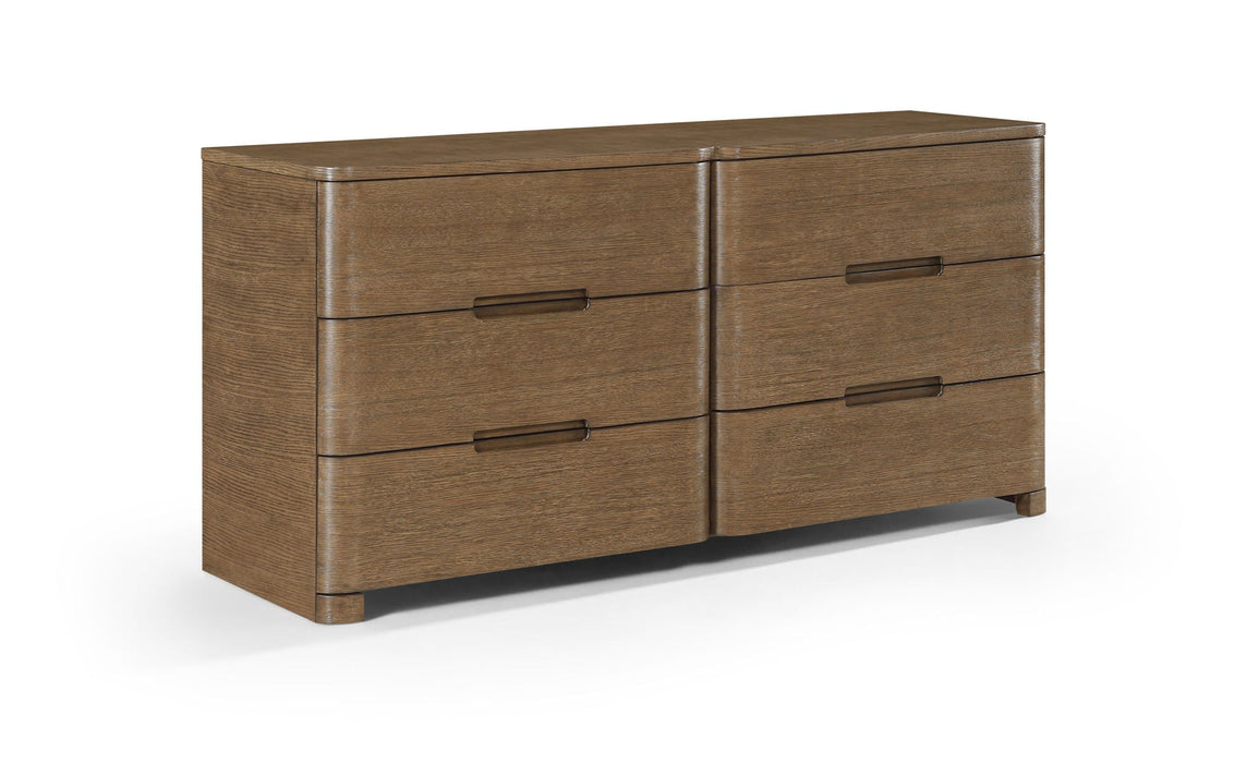 Caswell Oak Veneer And Solid Wood Dresser