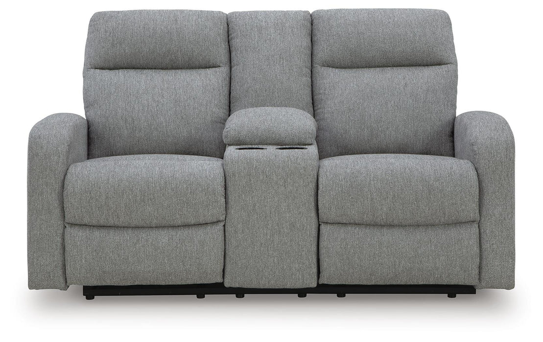 Gauntlet Reclining Loveseat with Console