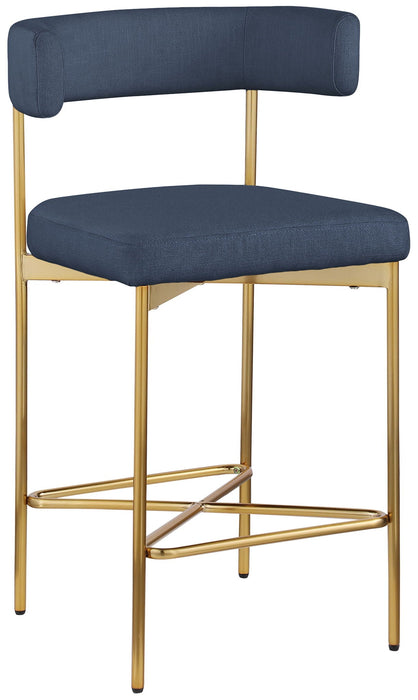 Rivage Linen Textured Fabric Upholstered Bar / Counter Stools