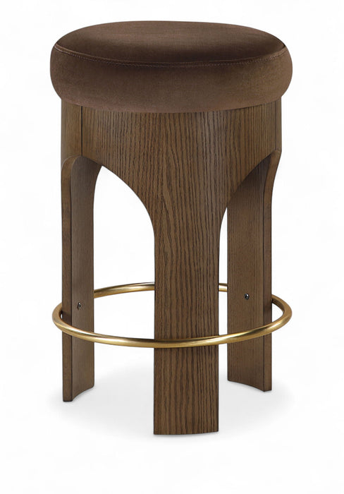Bocceli Velvet Upholstered Counter Stool