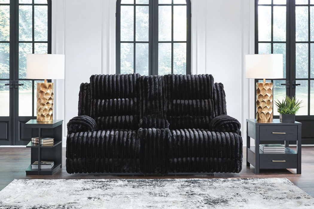 Rhines Falls Power Reclining Loveseat with Console