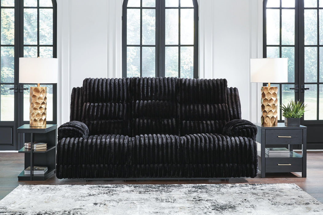 Rhines Falls Power Reclining Sofa with Drop Down Table