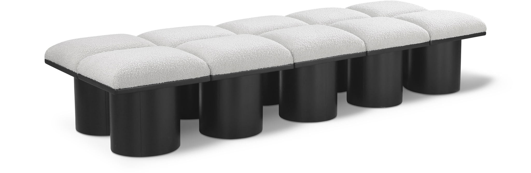 Pavilion Boucle Fabric Upholstered 10pc. Modular Bench