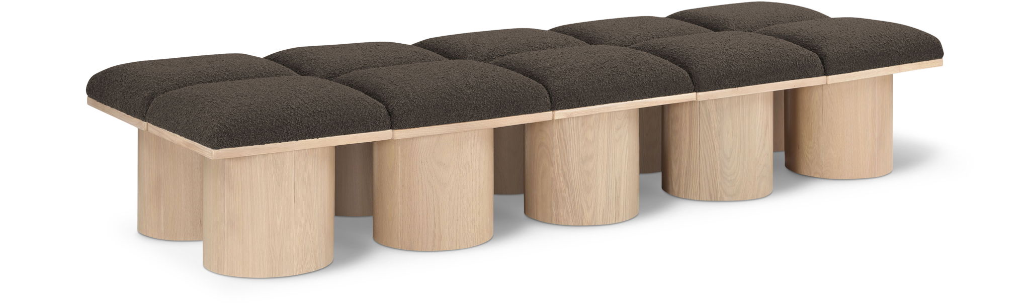 Pavilion Boucle Fabric Upholstered 10pc. Modular Bench