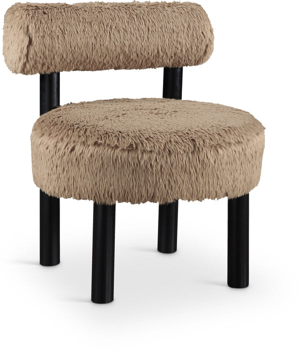 Ambre Vegan Shearling Fabric Upholstered Accent Chair
