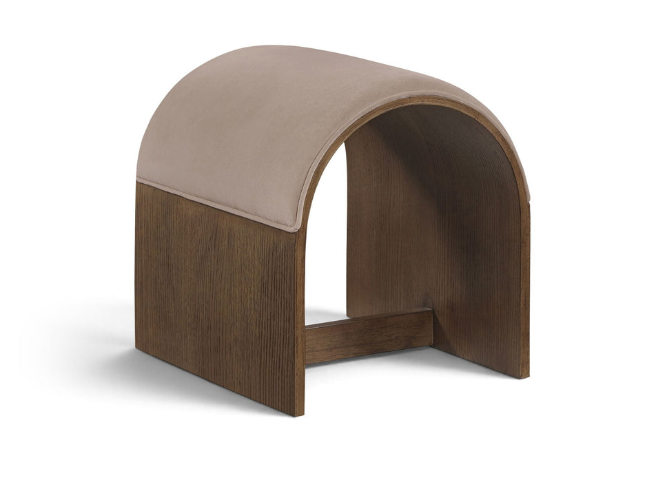 Sable Velvet Performance Fabric Upholstered Bench