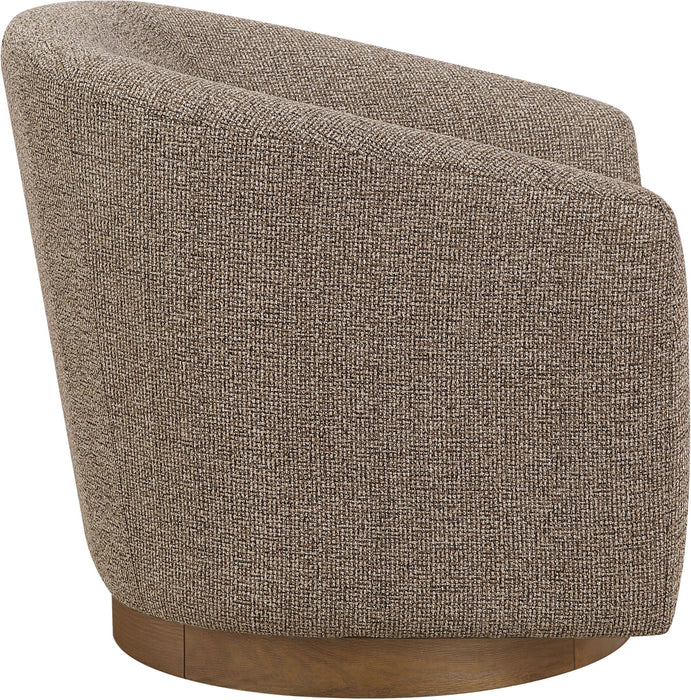 Modra Performance Fabric Upholstered Swivel Chair