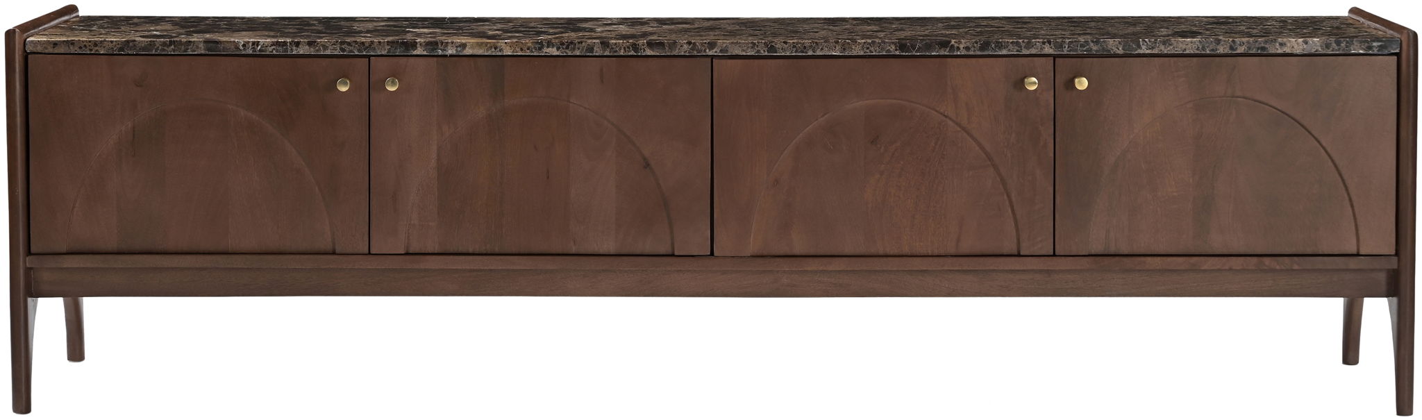 Veya Genuine Marble And Mango Wood Media Console
