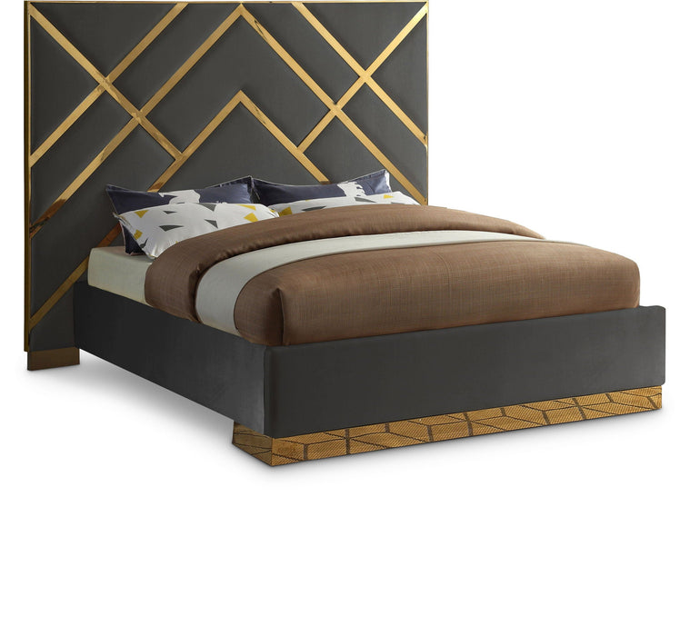 Cama tapizada de terciopelo Vector