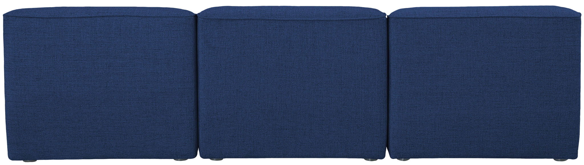 Miramar 99" Linen Textured Fabric Upholstered 3pc. Armless Modular Sofa