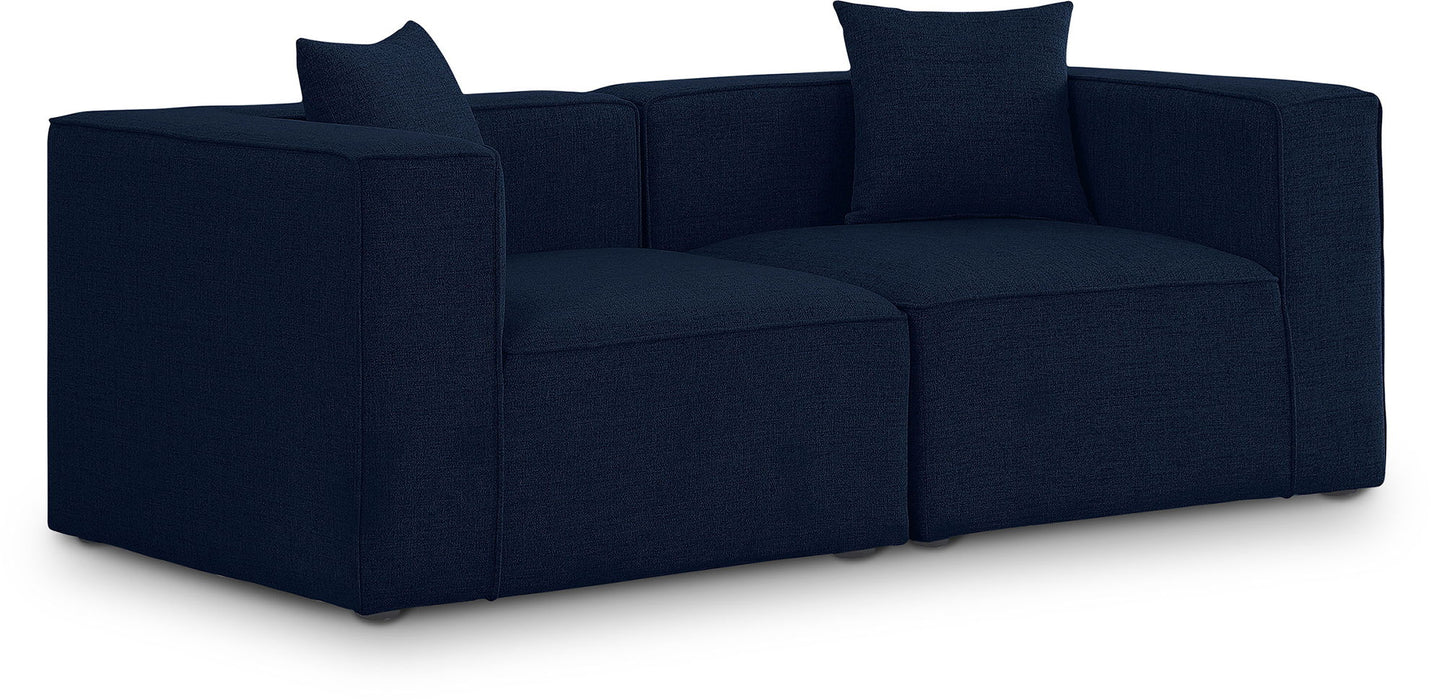 Cube 72" Fabric Upholstered 2pc. Modular Loveseat