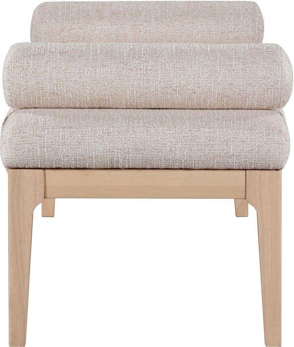 Priscilla Linen Textured Fabric Upholstered Bench