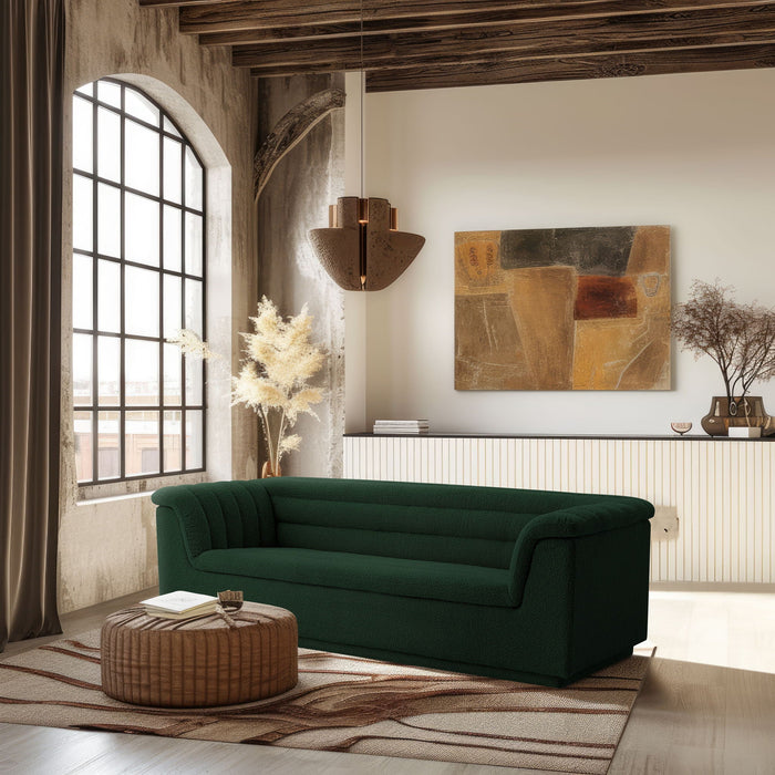 Cascade 94" Boucle Fabric Upholstered Sofa