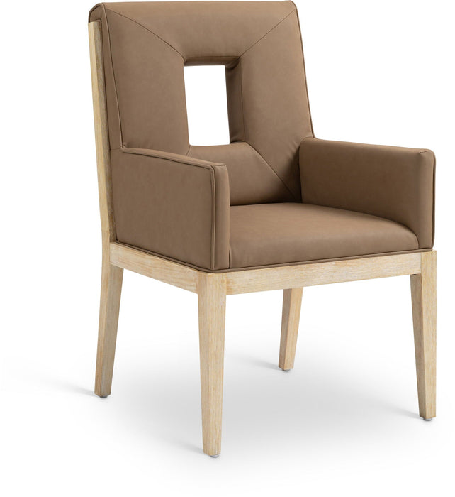 Gwendolyn Vegan Leather Upholstered Dining Arm Chair