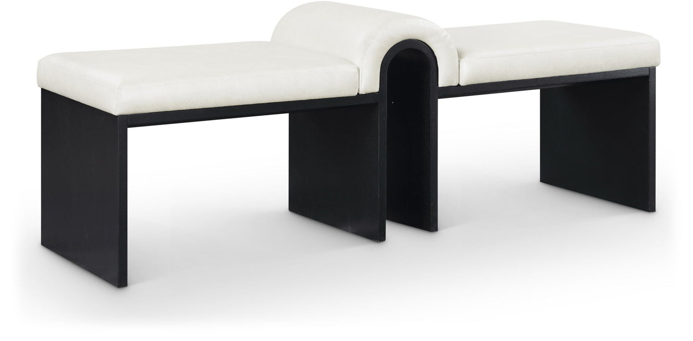 Delphine Vegan Leather Upholstered Bench