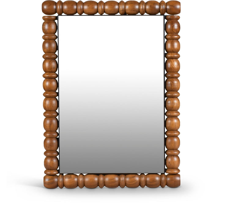 Aubrey 26" W X 36" H Acacia Wood Frame Mirror