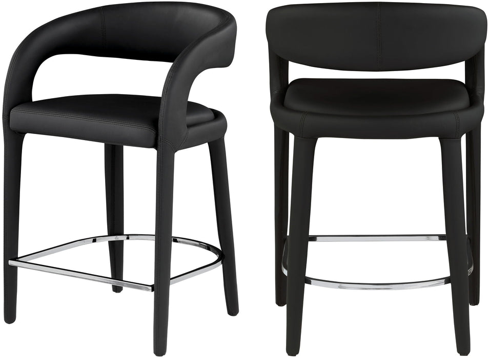 Sylvester Vegan Leather Upholstered Counter Stool