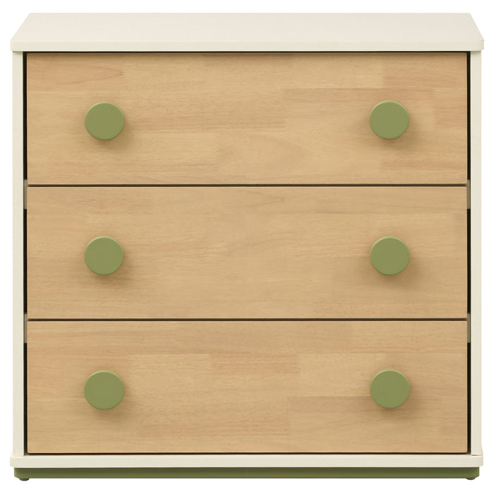 Evren 3-drawer Chest with Olive Wood Knobs Tri-Tone