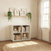 Evren 4-cubby Horizontal Bookcase with Natural Interior Off White