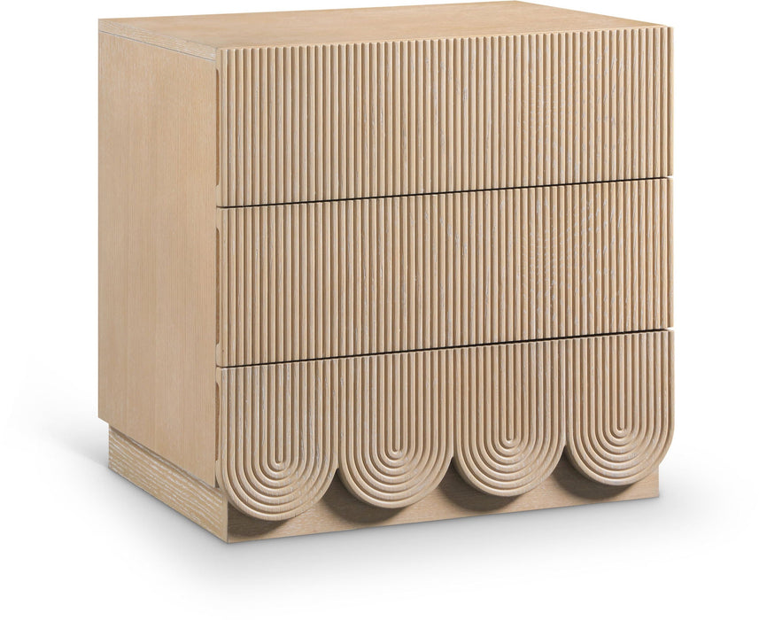 Scallop 24" Oak Veneer Nightstand