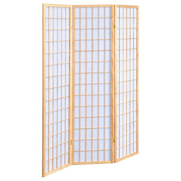 Carrie 3-Panel Room Divider Folding Shoji Screen Black
