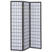 Carrie 3-Panel Room Divider Folding Shoji Screen Black
