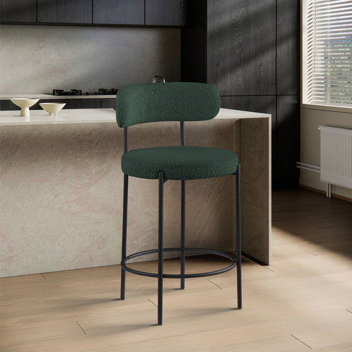 Beacon Boucle Fabric Upholstered Bar / Counter Stools