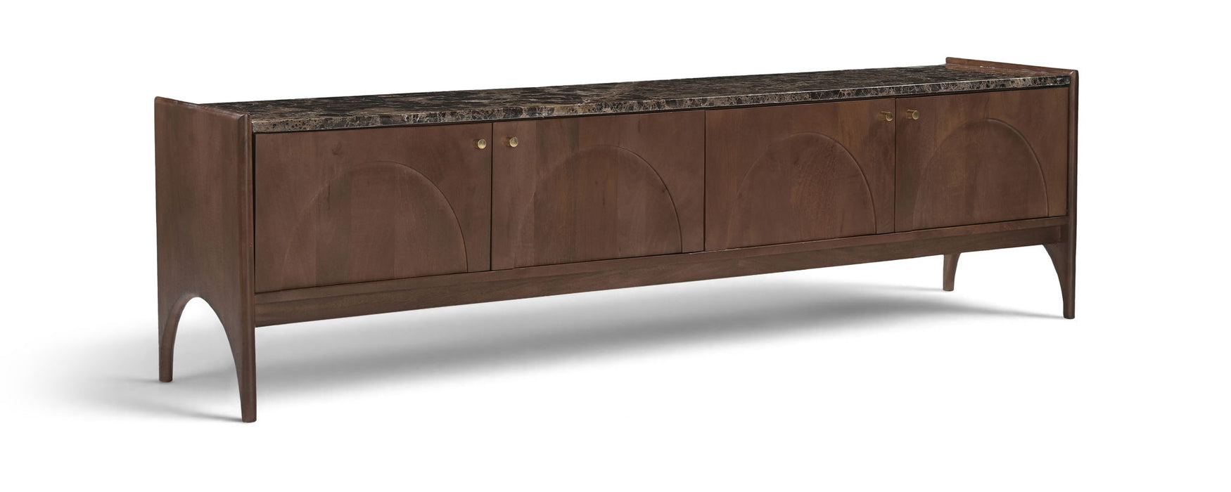 Veya Genuine Marble And Mango Wood Media Console