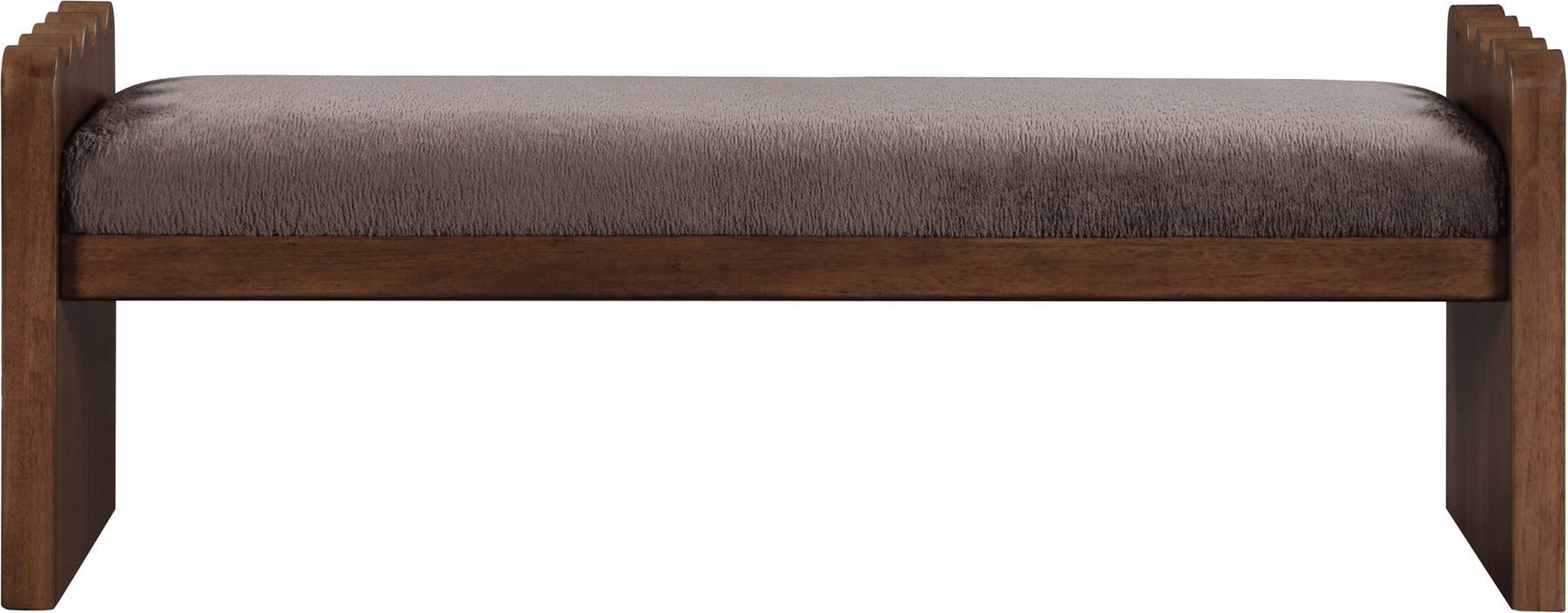 Sonia Velour Fur Fabric Upholstered Bench