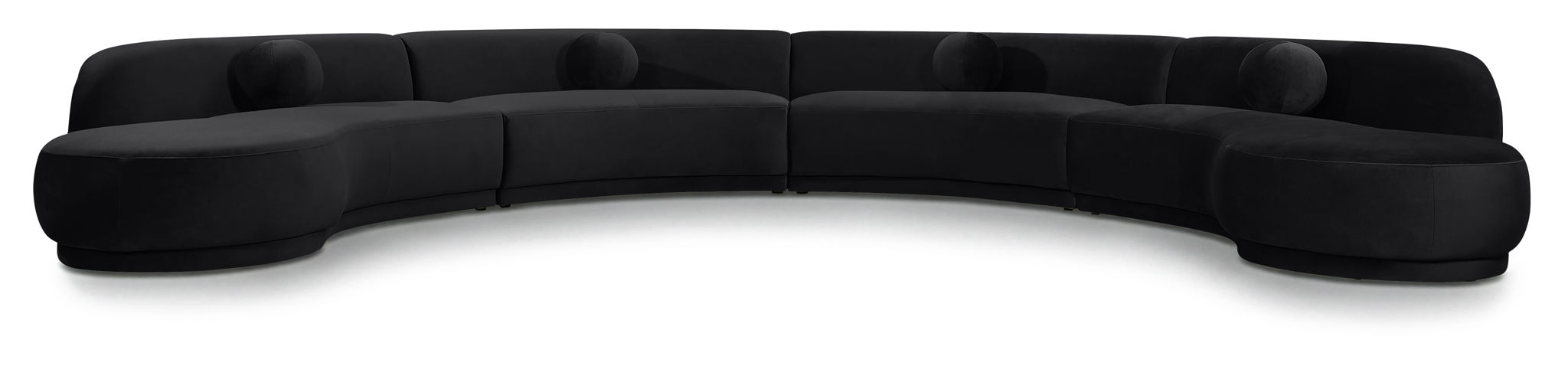 Avra 189" Velvet Performance Fabric Upholstered Sectional