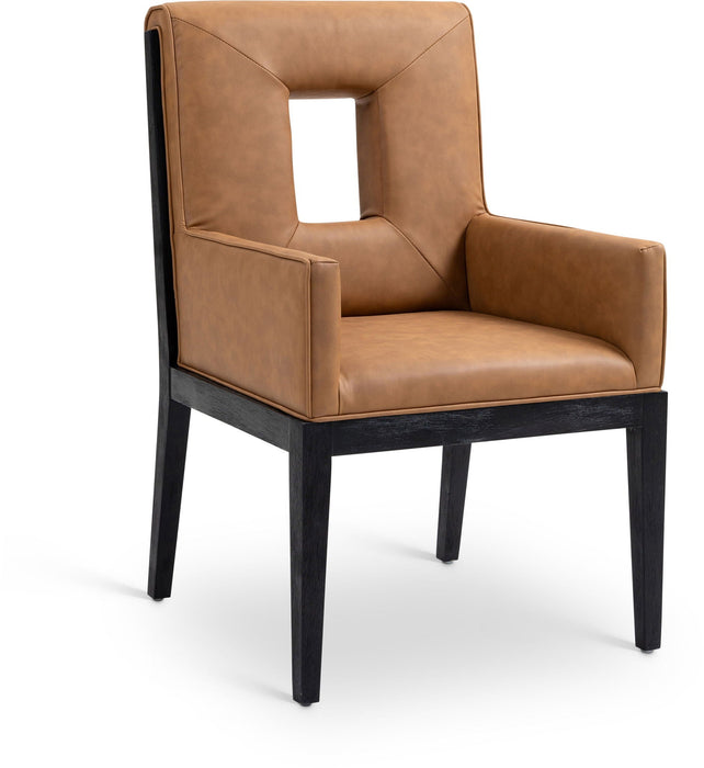Gwendolyn Vegan Leather Upholstered Dining Arm Chair