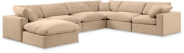 Comfy 158" Velvet Upholstered 7pc. Modular Sectional