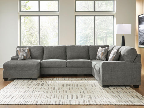 Sofá seccional de 3 piezas Clarington con chaise longue