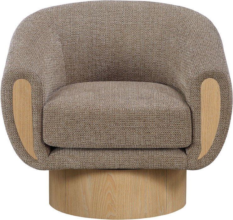 Avella Interwoven Fabric Upholstered Swivel Chair