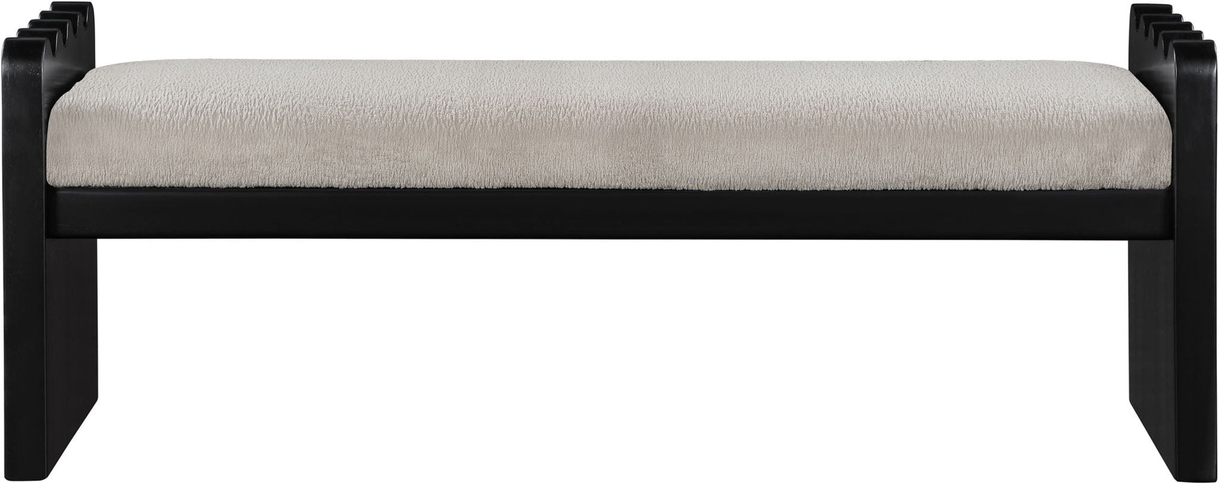 Sonia Velour Fur Fabric Upholstered Bench