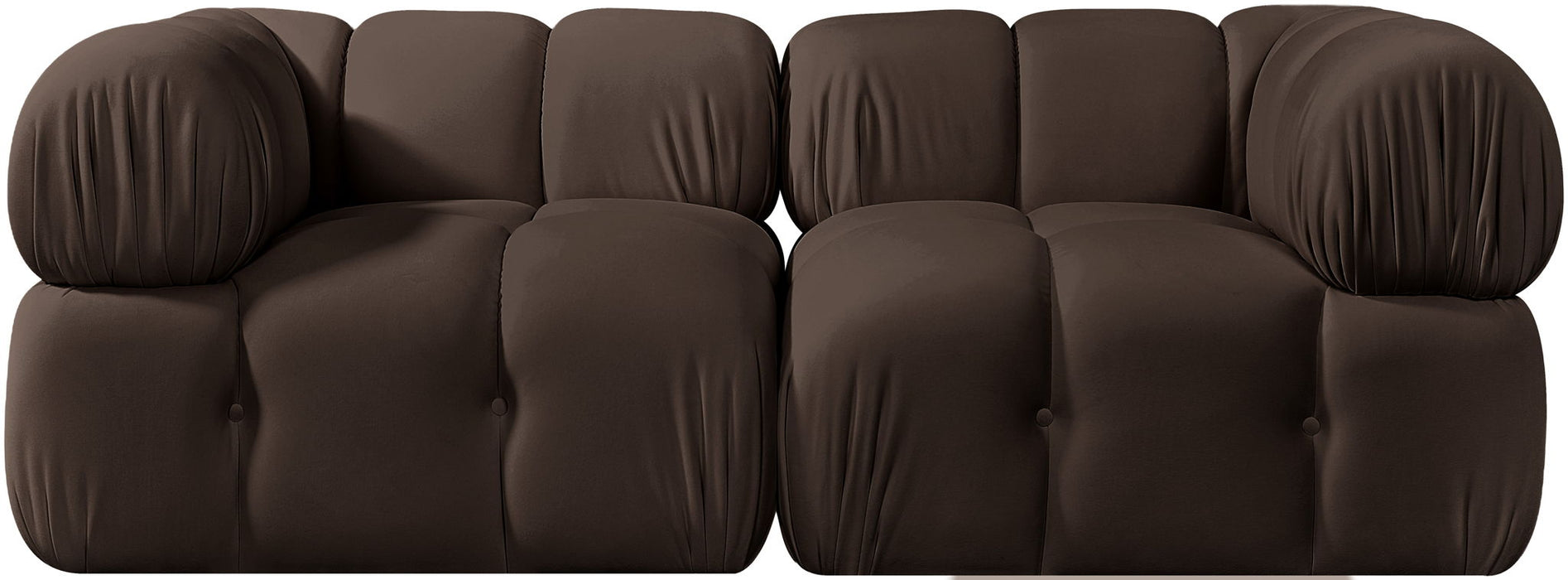 Orin 74" Velvet Performance Fabric Upholstered 2 Pc. Modular Loveseat
