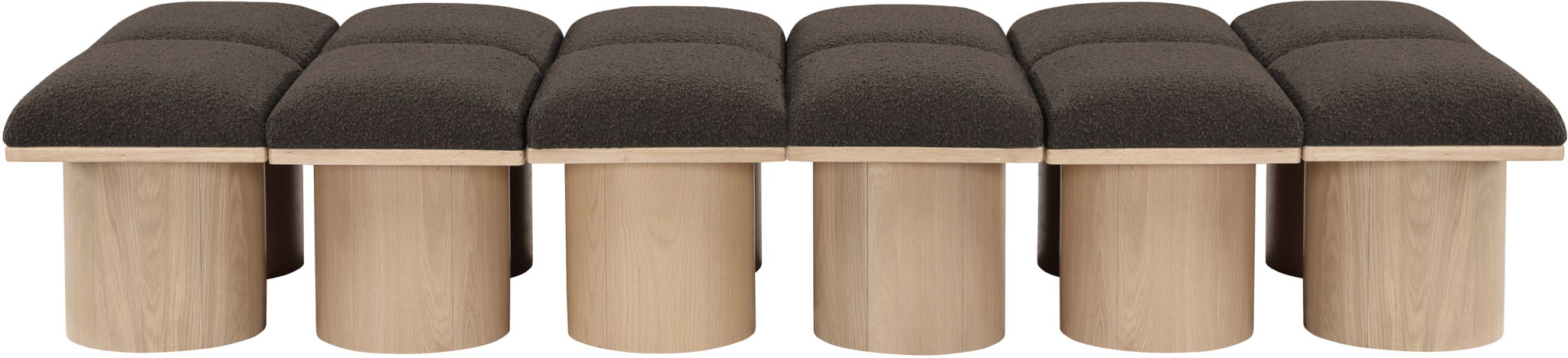 Pavilion Boucle Fabric Upholstered 12pc. Modular Bench