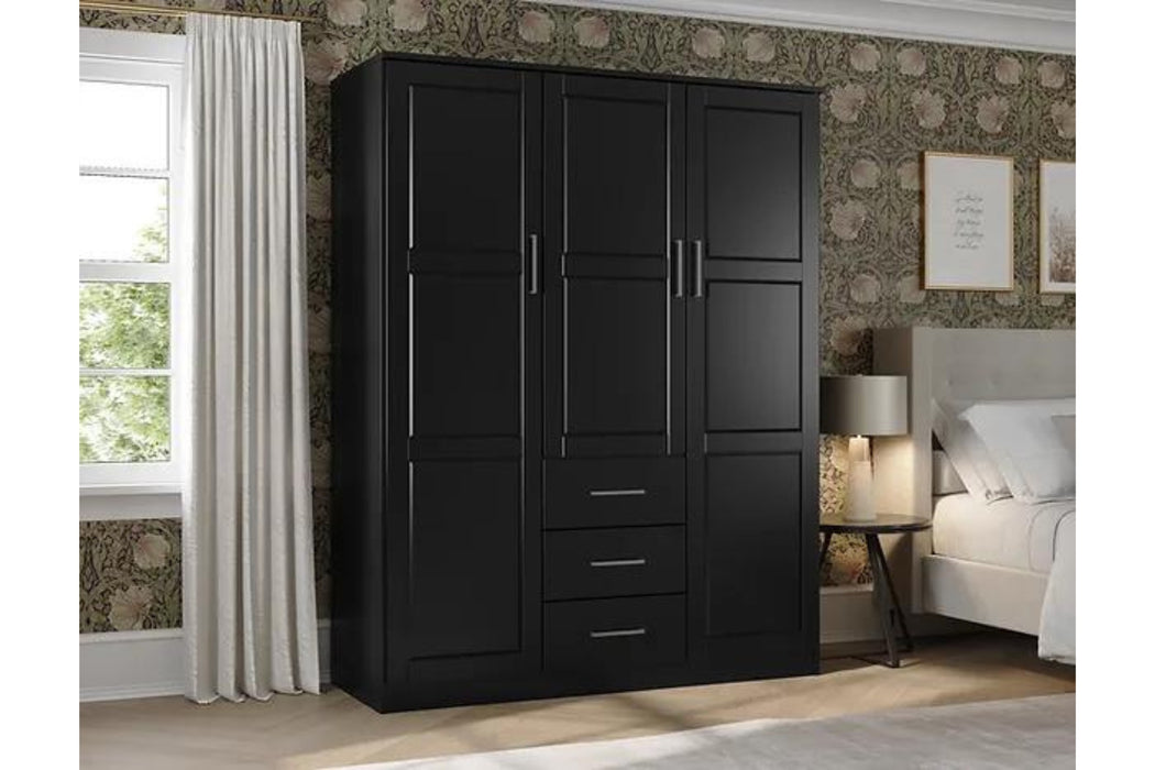 7115D - 100% Solid Wood Cosmo Wardrobe Armoire