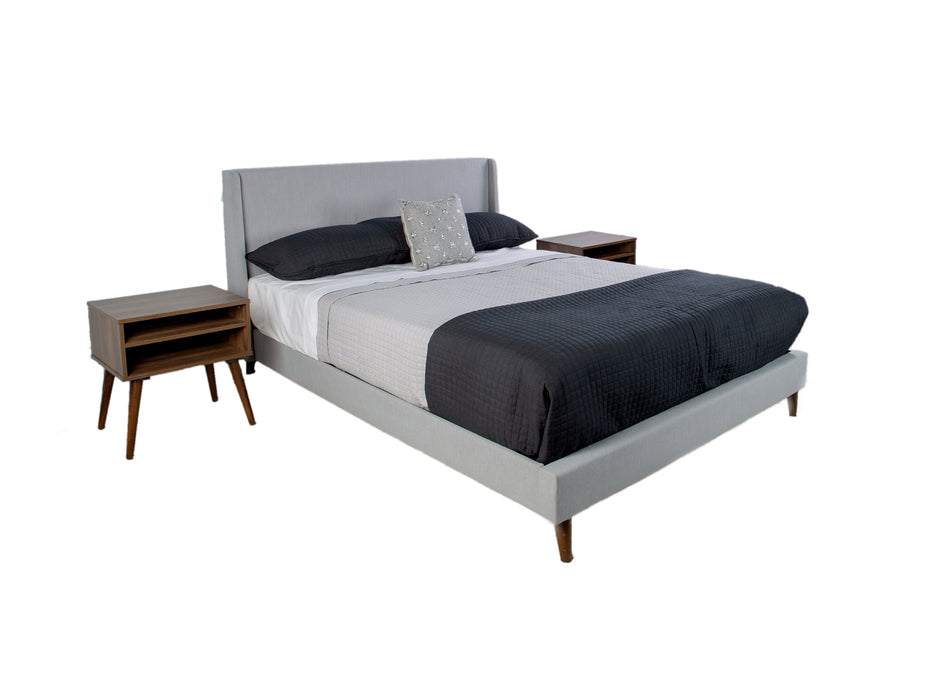 MADDISON UPHOLSTERED KING BED IN A BOX W/ 2 NIGHTSTANDS 1182DS-110