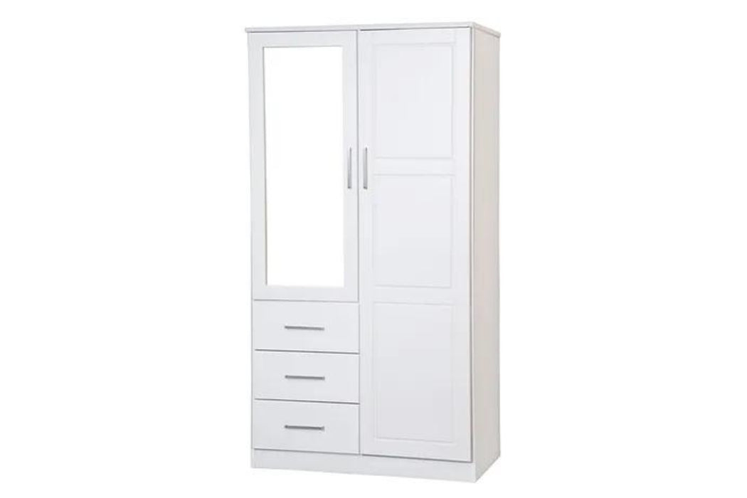 7103 Palace Imports Metro 100% Solid Wood Wardrobe with Mirror