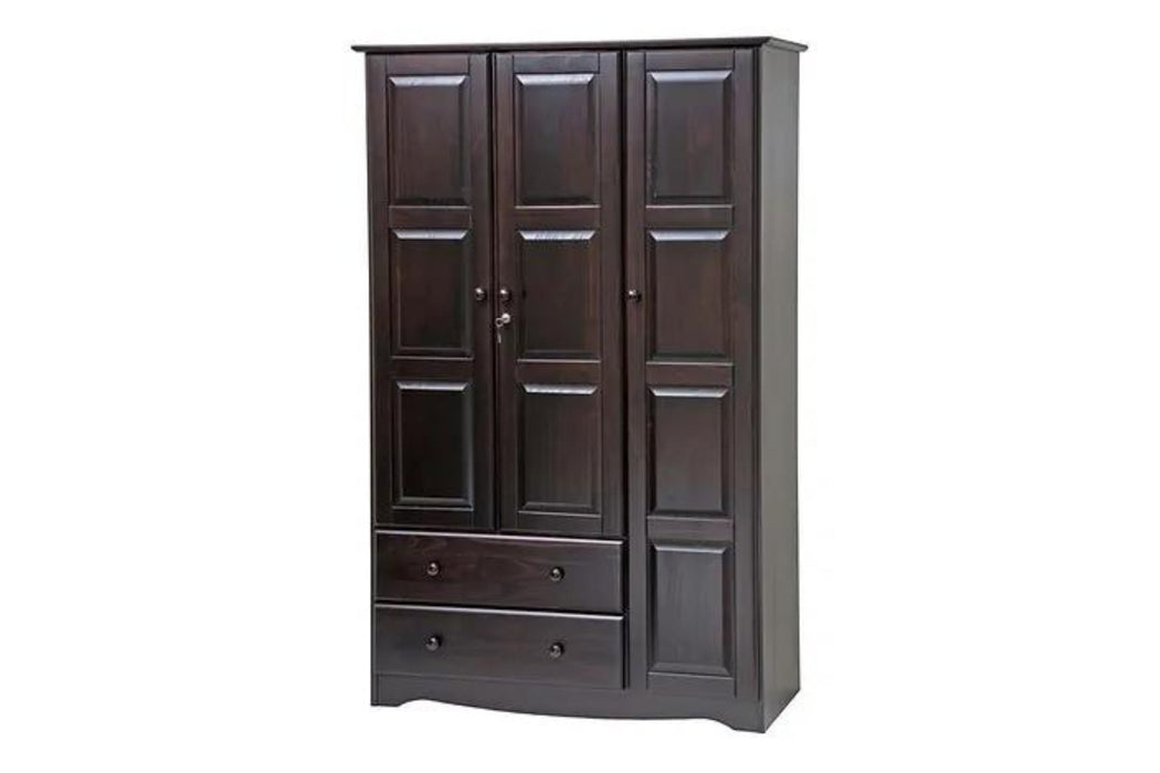 5693 - 100% Solid Wood Grand Wardrobe With Optional Shelves