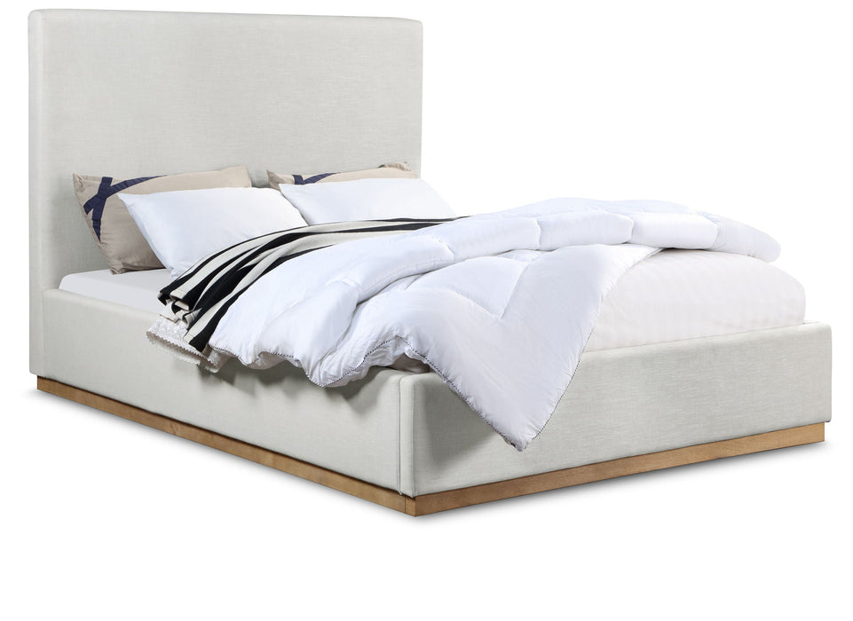 Alfie Linen Textured Fabric Upholstered Bed