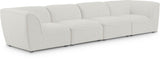 Miramar 142" Linen Textured Fabric Upholstered 4pc. Modular Sofa