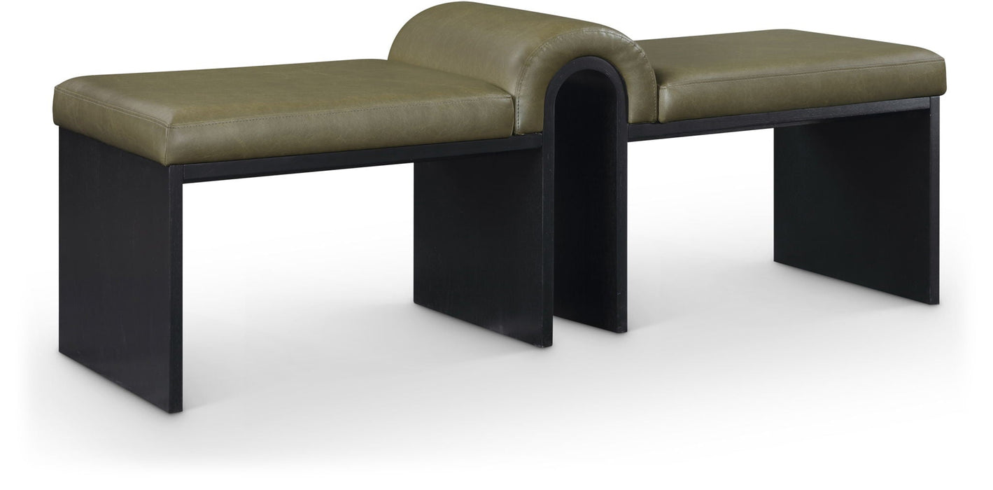 Delphine Vegan Leather Upholstered Bench