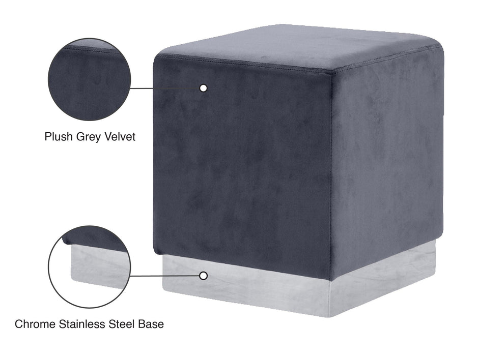 Jax Velvet Upholstered Stool