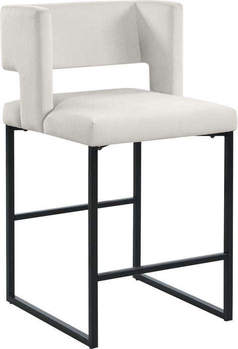 Caleb Velvet Upholstered Counter Stool